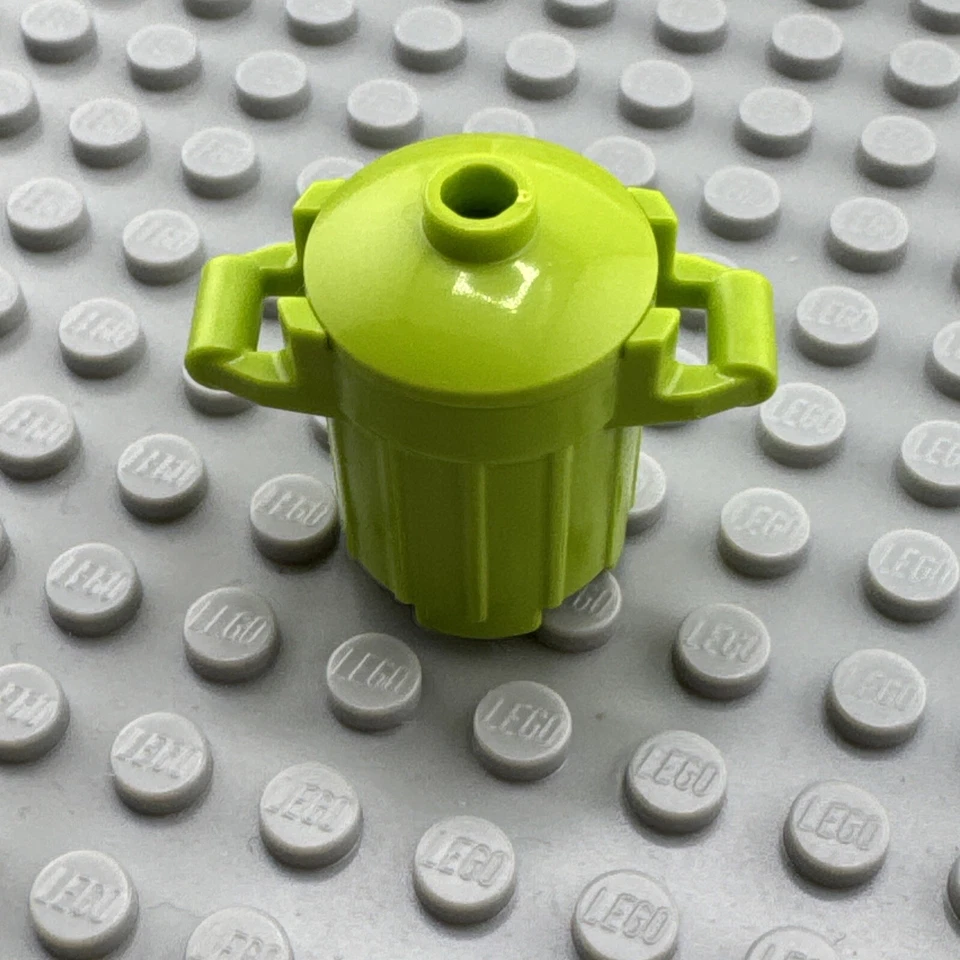 LEGO Accessory Container - Lime - Trash Can with Lid - QTY x1 - Image 2 of 2