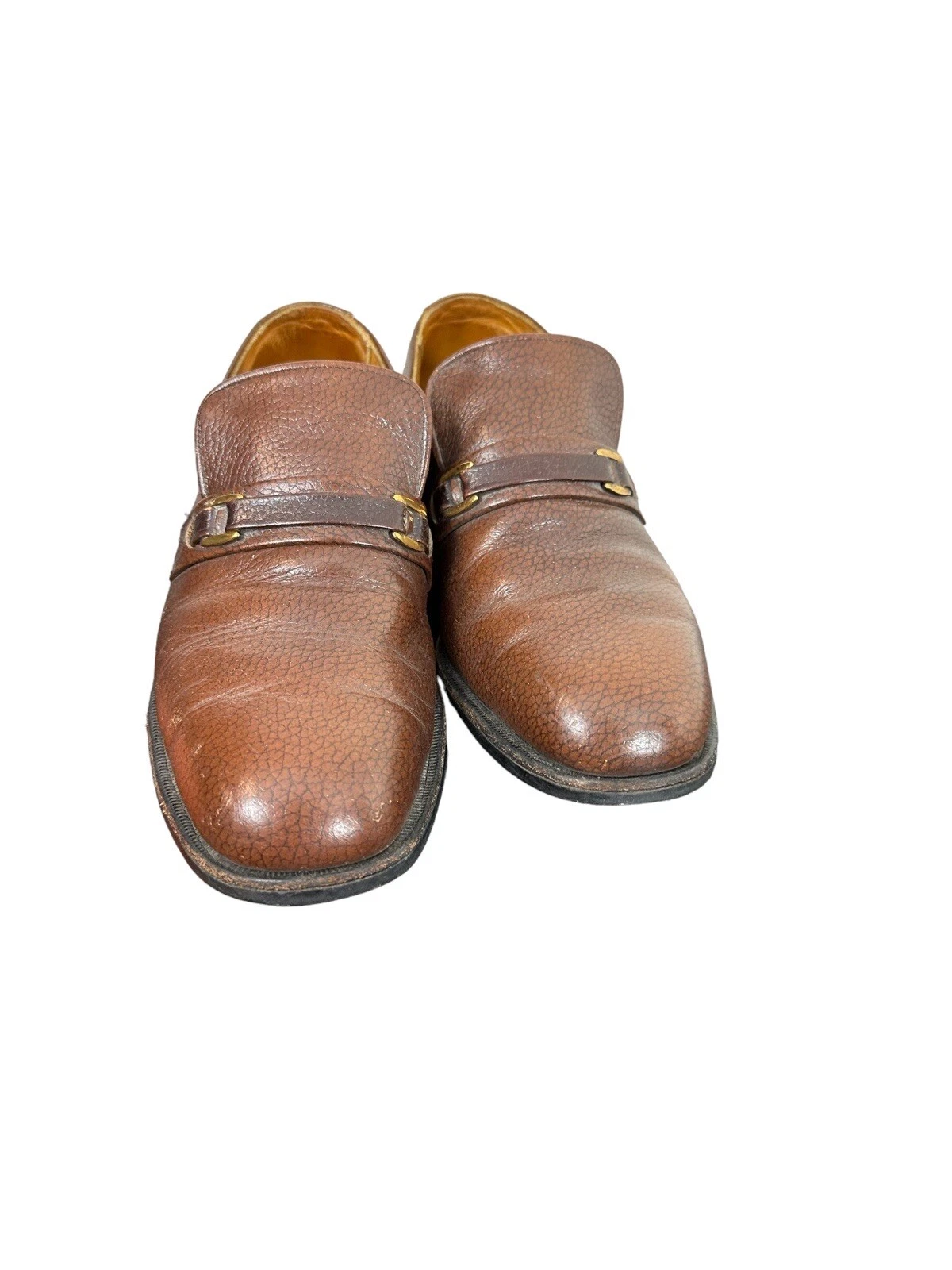 THOM BROWNE Mocassino Thom McAn Bootmaster uomo marrone formale pelle scarpe eleganti vintage 8E