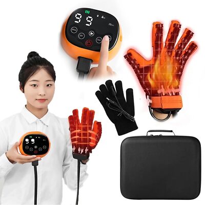Heating Rehabilitation Robot Gloves For Hand Stroke Hemiplegia Finger Trainer