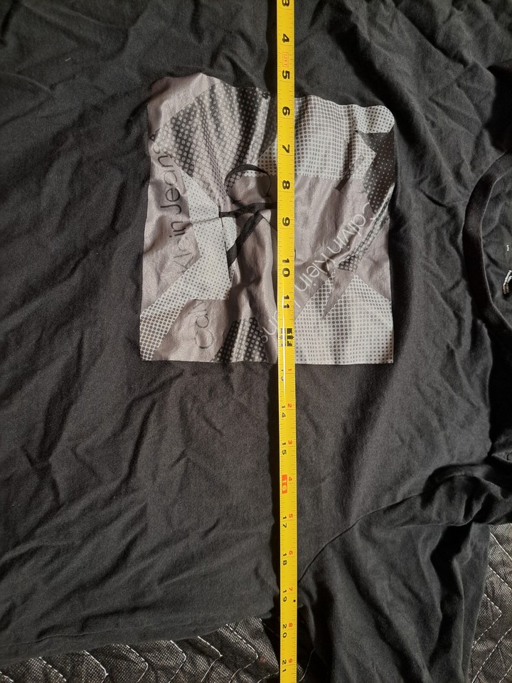 Calvin Klein Black Long Sleeve Graphic Mens Large T Shirt eBay