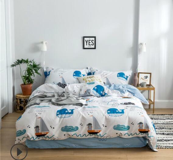 3D Boat Whale ZHUB2809 Bed Pillowcases Quilt Duvet Cover Queen King Zoe Nowa okazja