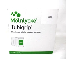 Molnlycke 1437 Tubigrip Size D 3" x 10M Natural -New 1/B0X