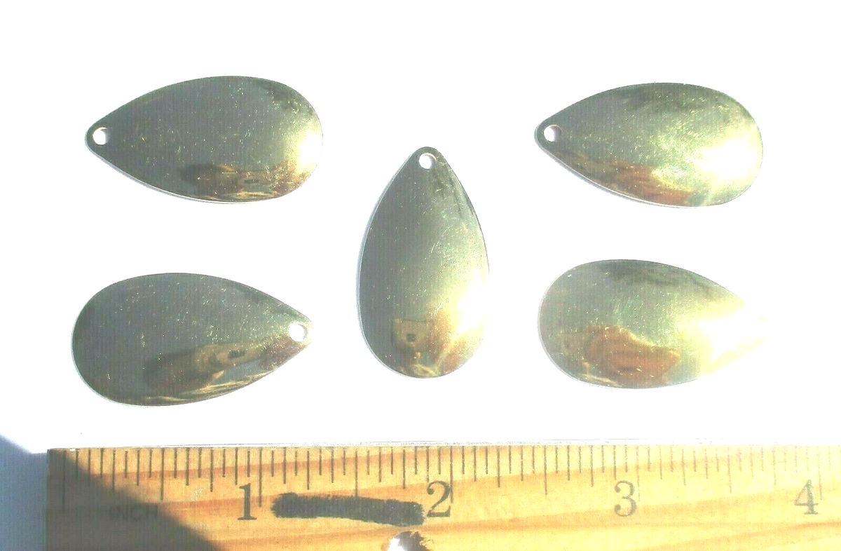 All American Tournament Quality #5 Indiana Spinnerbait Blades – Gold, 5-Pack, Made In USA
