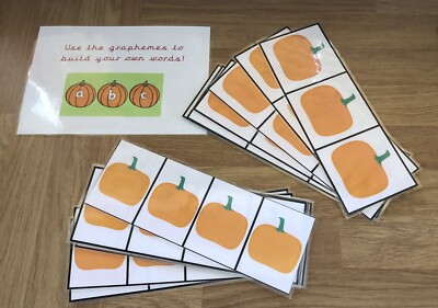 Empfang/Jahr 1 (4-6 Jahre) Phonic Halloween/Kürbis Herbst Aktivität laminiert