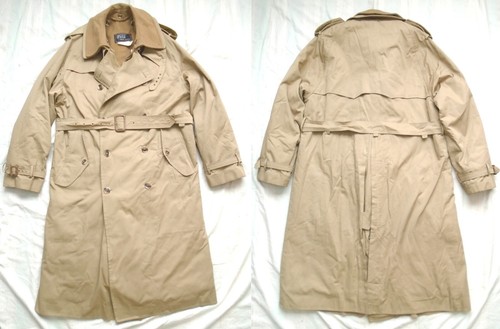RARE Vintage 70s 80s Polo Ralph Lauren 42R* Liner Trench Coat Made in France - Picture 15 of 15