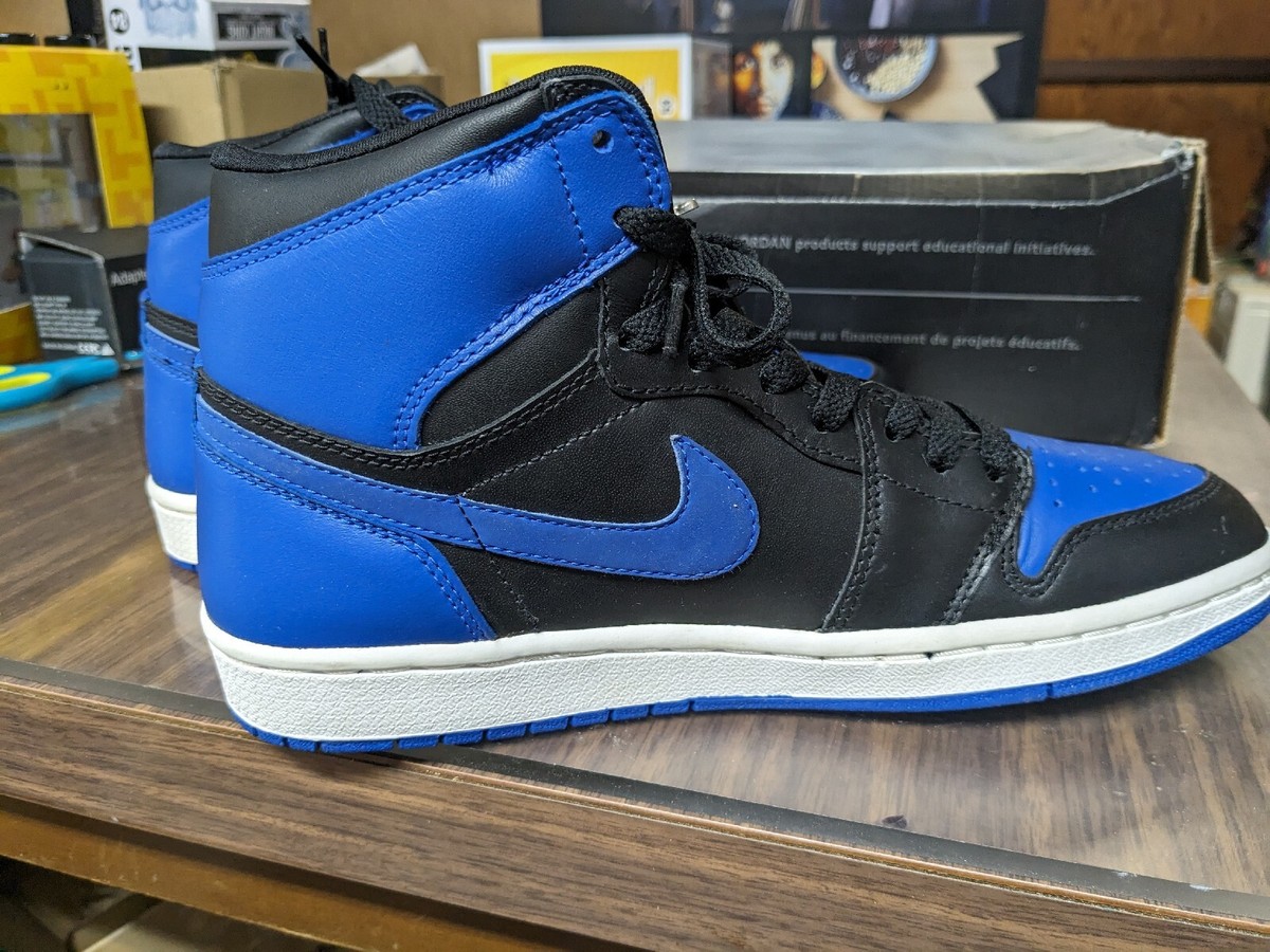 Nike Air Jordan 1 I Retro Royal 2001 Black/Blue Sz 8 Shoes Nike Air Jordan 1 I Retro Royal 2001 Black/Blue Sz 8 Shoes