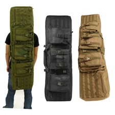 36" 42" Padded Double Rifle Oxford Tactical Gun Bag Backpack Carry Case 3Colors