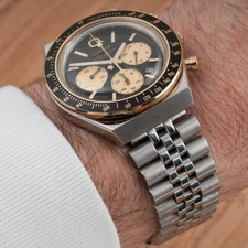 Q Timex Jubilee Watch Bracelet M79 GMT Chrono Replacement 18mm Strap Band AE1200