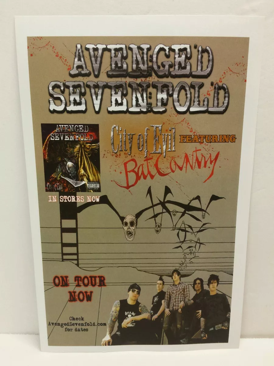 4 Avenged Sevenfold A7X City Of Evil Cd Cities Concert Tour Flyer 2005 2006