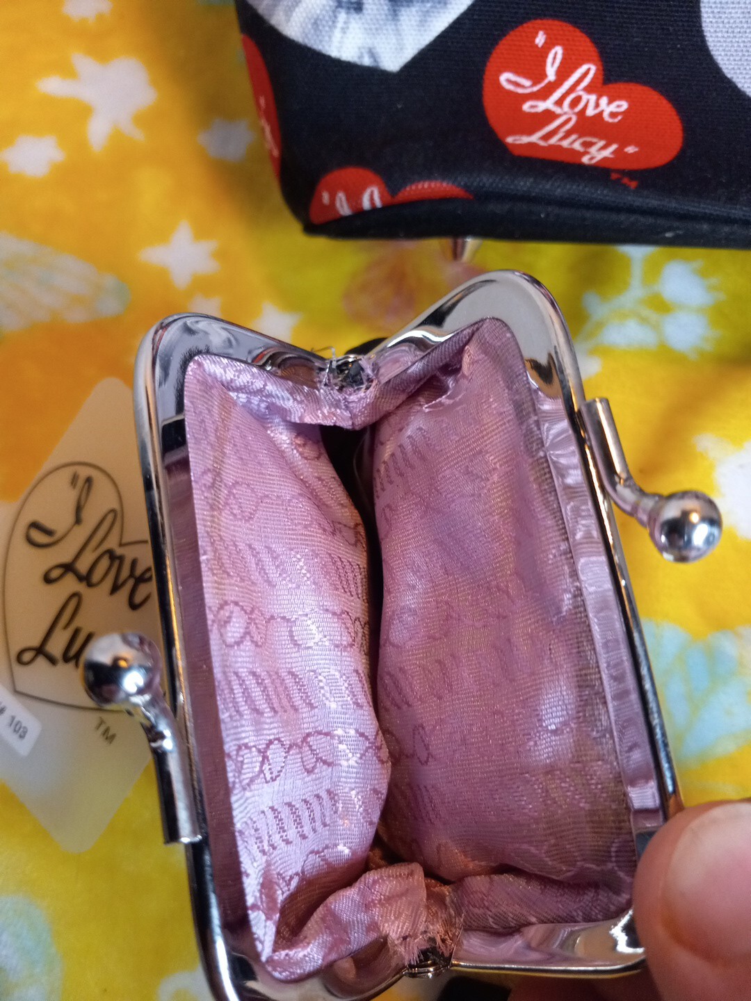 I Love Lucy Purse With Wallet And Coin Purse New image 10
