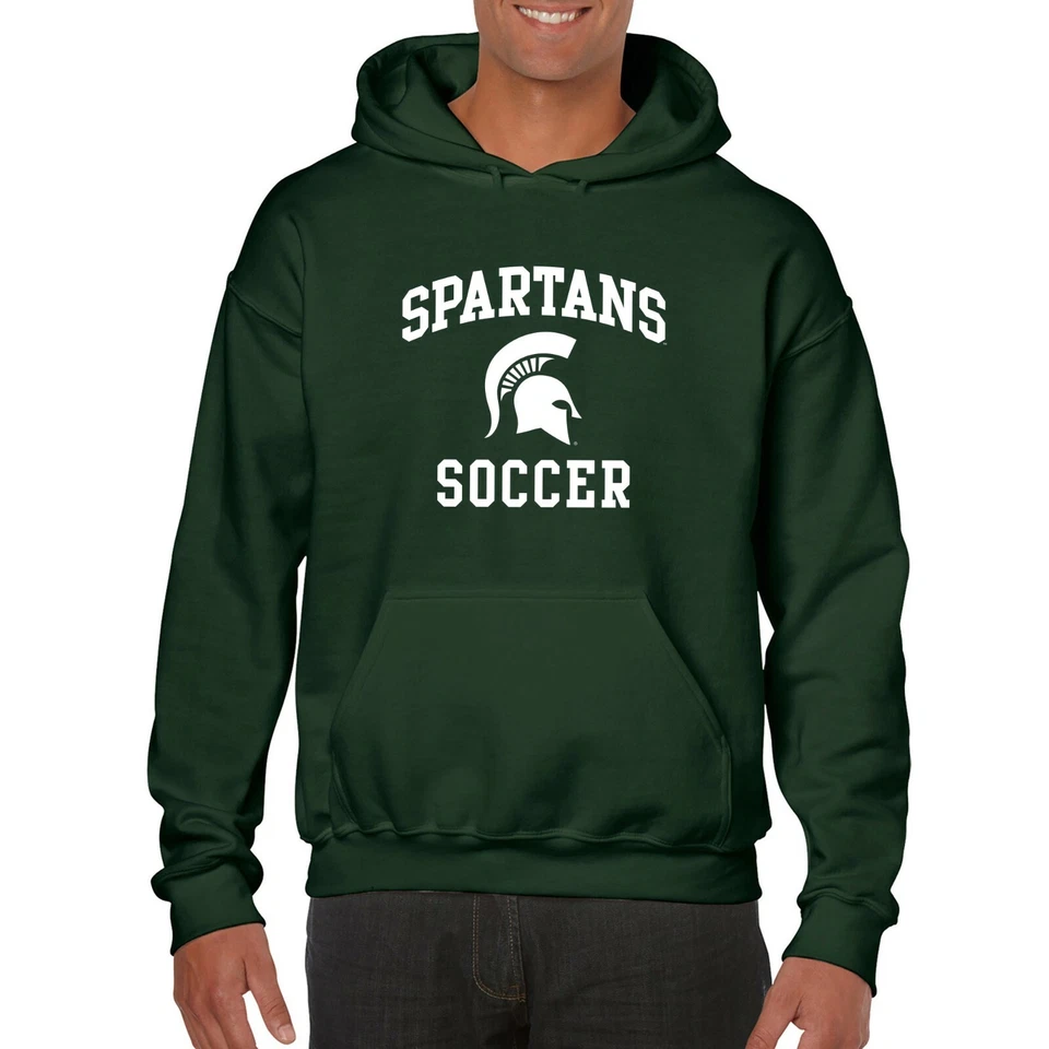 Michigan State Spartans Arch Logo Soccer University Hoodie - Forest - Image 4 of 4