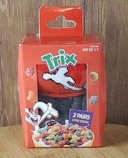 Trix Gift Box Set Shoe Size 6-12 Crew Socks 2 Pairs in Box