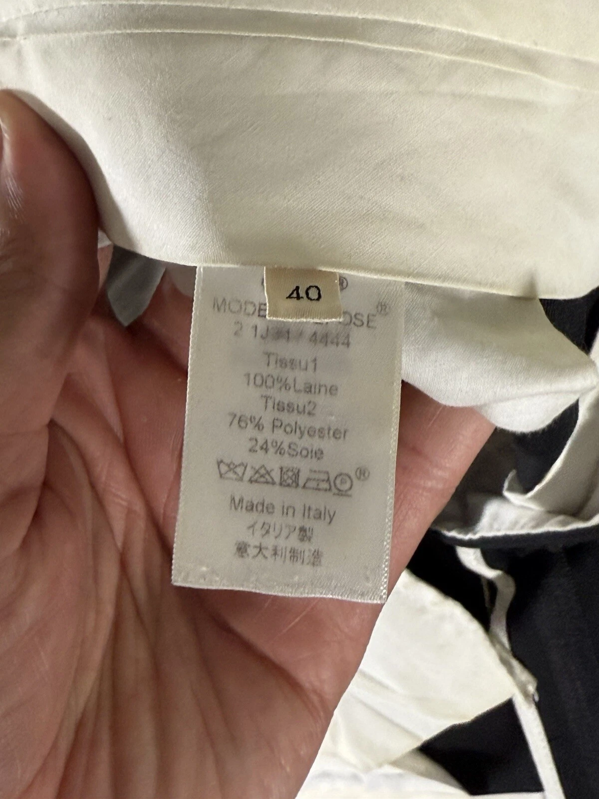 Pantalone vestito Celine plissettato nero Made in Italy taglia 40 34x26