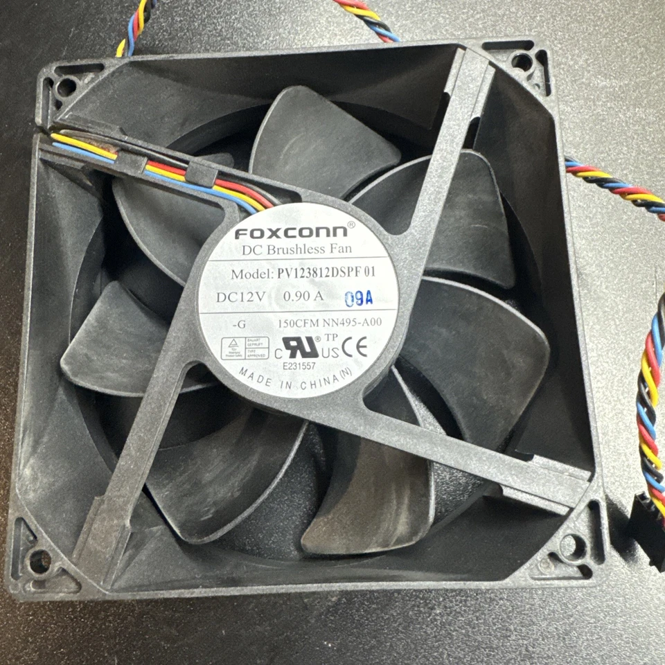 Genuine Dell 0NN495 128mm Cooling Fan Foxconn PV123812DSPF 01 DC12V 5 PIN - Image 2 of 4