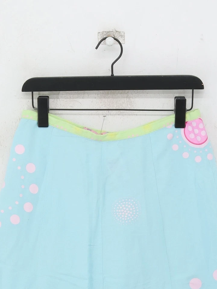 Joules Women's Midi Skirt UK 10 Blue Geometric 100% Other Midi A-Line - Image 3 of 4