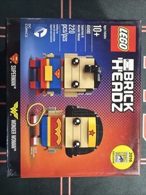 SUPERMAN WONDER WOMAN DC COMICS BRICKHEADZ LEGO 41490 COMIC CON EXCLUSIVE SEALED