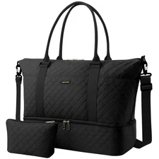 Travel Duffel Bag - Weekender Bags for Women, Carry On Overnight Bag with Sho...