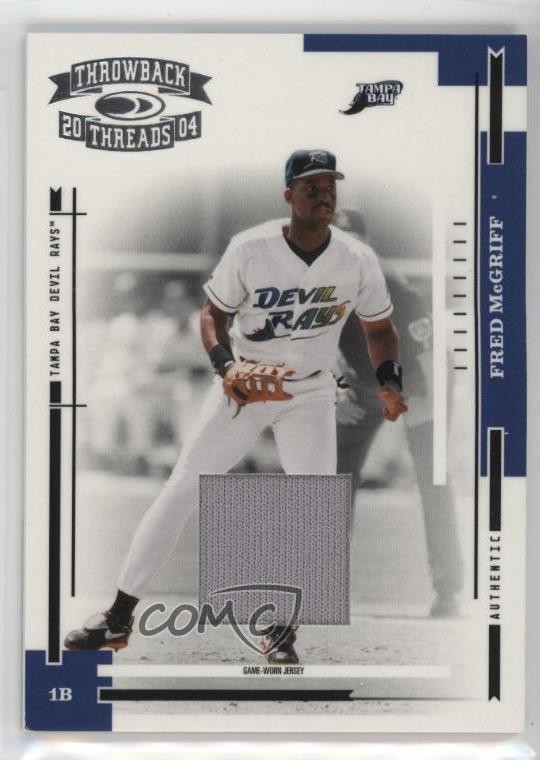 2004 Donruss Throwback Threads Material 34/100 Fred McGriff #187 HOF ac9
