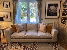 Ex Showhome Birkdale design  Obi 3 seater cream grey herringbone sofa rrp£2865 B