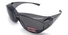 Safety Glasses Side Shield ANSI Z87.1 UV Protection Fits Over Glasses Black