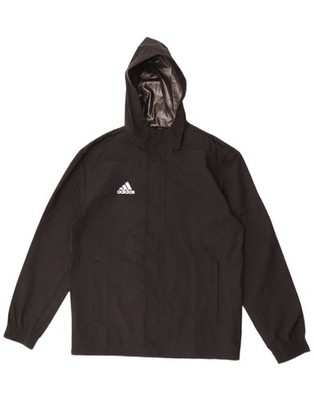 Adidas Herren Regenjacke mit Kapuze UK 36 Small schwarz Polyester AQ01