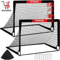 FußBalltore Kinder Pop Up 2Er Set Outdoor Mit Tragetasche FüR Garten Spielzeug