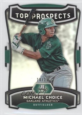 2012 Bowman Platinum Top Prospects Die-Cut 10/25 Michael Choice #TP-MC 0f8