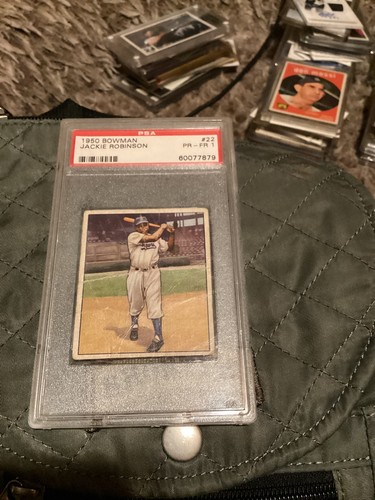 1950 Bowman JACKIE ROBINSON 🔥🔥🔥⚾️🔥🔥🔥 PSA 1  Graded PR-FR 