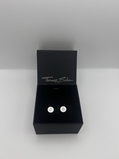 Thomas Sabo Sterling Silver Classic Pavé White Ear Studs Zirconia Stones