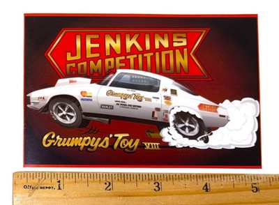 Bill GRUMPY TOY VIII Jenkins Competition Wheelie PRO STOCK Banner Sticker Decal