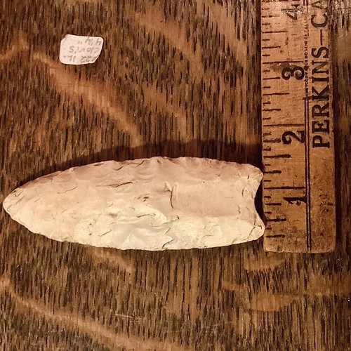 Clovis Point Burlington Chert Illinois Paleo Lanceolate Artifact Arrowhead - Picture 4 of 23