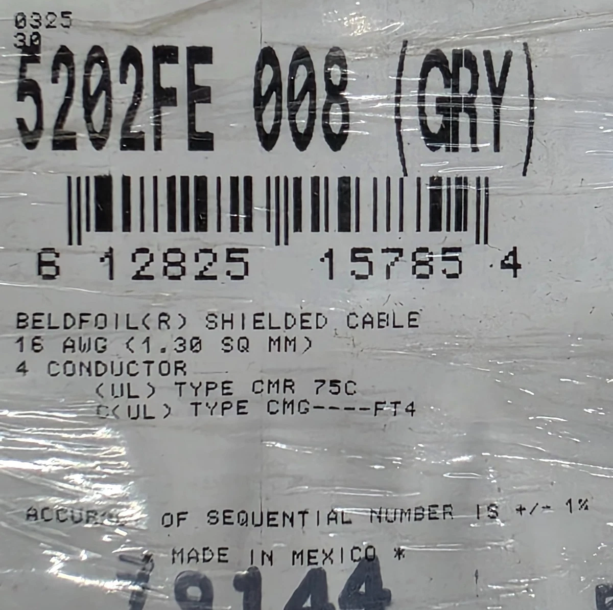 Belden 5102UE 14/4C Speaker/Audio Cable (Riser, Gray) - 50 Feet
