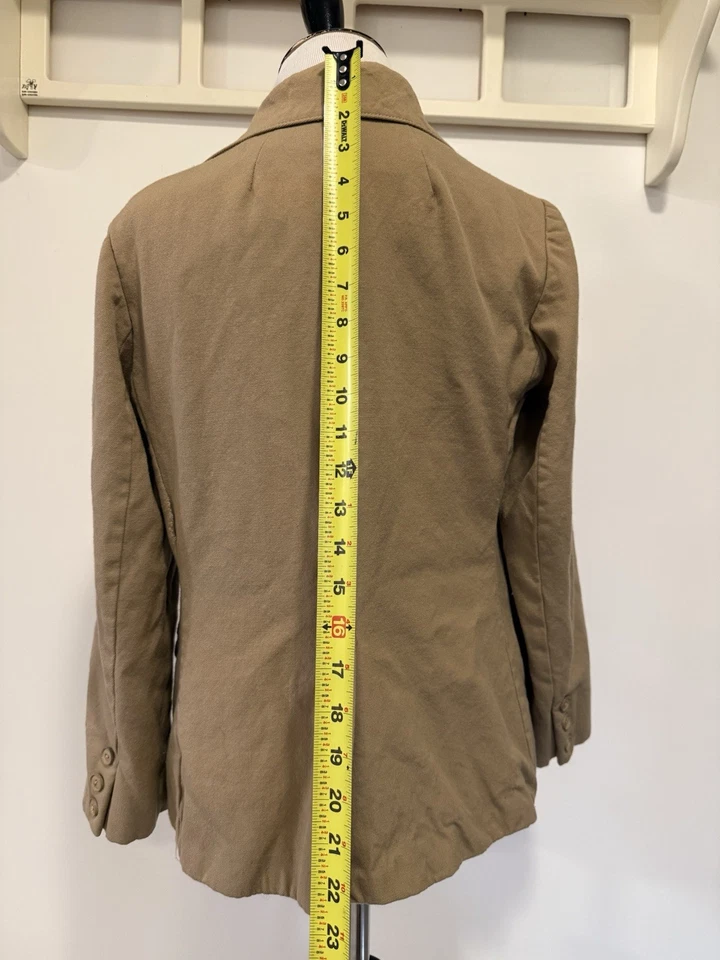 Blazer chaqueta vintage de algodón tostado a medida Gertrude Frank Brookline para mujer 12’s Foto 3 de 4