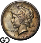 1921 Peace Dollar, Absolute Great Toner, Gem BU++ Key Date 1st Yr Issue!