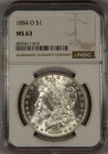 1884-O Morgan Silver Dollar NGC MS63 $1