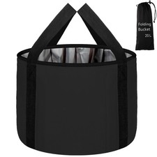 JSVSLTD Foot Bath Basin 20L Collapsible Bucket, Portable 20L-1pcs, Black