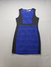 Dana Buchman Women Sheath Dress 16 Multicolor Back Zipper Sleeveless Cocktail
