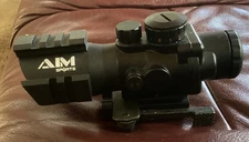 Aim Sports 4X  Power Red Or Green Lighted Reticle Scope With Quick Mount