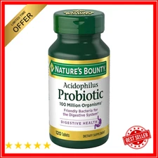 120 Tabl Probiotics 100 Million CFU Potency for Healthy Digestive Immune Health