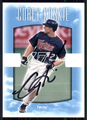 2002 Upper Deck Sweet Spot #32 Corey Koskie - On Card Autograph