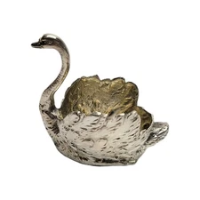 Antique 800 Silver Swan Salt Cellar Handcrafted German European Hallmarked 43g