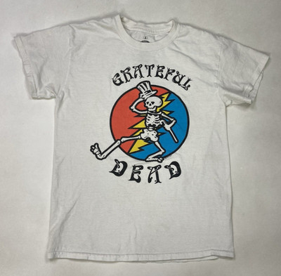 Grateful Dead Skeleton Graphic T-shirt Women Small White Short Sleeve Music