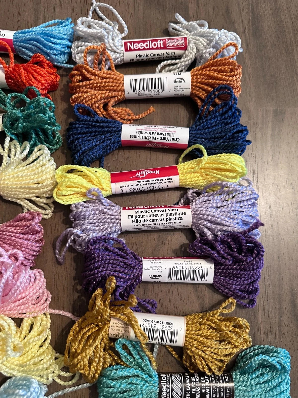 Needloft Plastic Canvas Yarn - Lot of 19 - Mixed Colors - 10 yd each. image 3