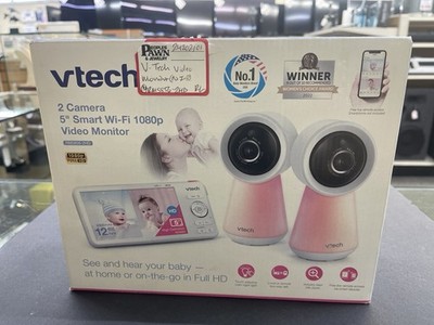 Vtech 2 Camera 1080p Smart WiFi Remote Access Video Baby Monitor RM5856-2HD