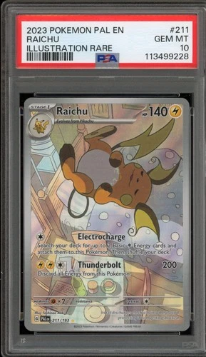 Pokemon Raichu Paldea Evolved Illustration Rare #211 PSA 10 Gem Mint