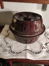 McCoy CASSEROLE Vintage Antique USA Made  Brown Covered Stoneware 1940 Bakeware