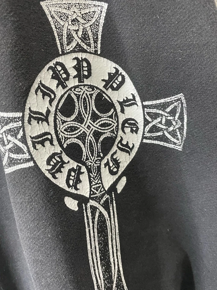 🔥 Philipp Plein Homme • Chaqueta Negra con Cremallera • Calavera Gótica • Para Hombre Talla Mediana M Foto 4 de 4