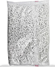 Glass Beads White, Cuentas Blancas para Santeria Bracelets and Yoruba 1lb 1pound