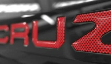 3D RED CARBON RAISED DOMED TAILGATE LETTER FOR 2022 2023 2024 2025 2026 US MADE