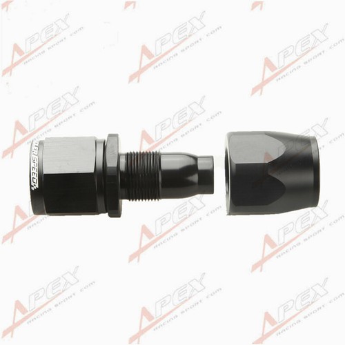 USA -10AN AN10 AN-10 STRAIGHT SWIVEL OIL FUEL GAS LINE HOSE END ADAPTOR BLACK - Afbeelding 6 van 8